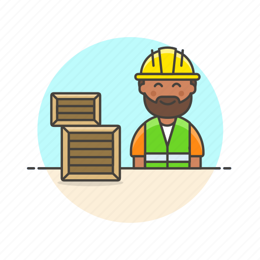 Logistic, warehouse, worker, delivery, man, package, storage icon - Download on Iconfinder