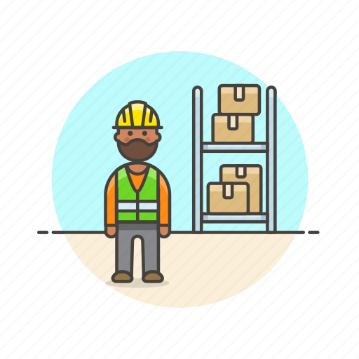 Logistic, warehouse, worker, delivery, man, package, storage icon - Download on Iconfinder