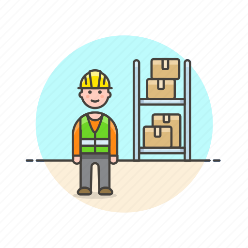 Logistic, warehouse, worker, cargo, delivery, man, package icon - Download on Iconfinder