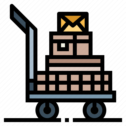 Box, delivery, transport, trolley icon - Download on Iconfinder
