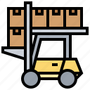 cargo, crane, forklift, stock, warehouse