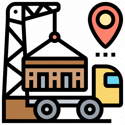 Cargo, delivery, destination, location, logistics icon - Download on Iconfinder