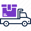 truck, delivery, package, transport, shipping