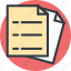 business, catalogue, docs, documents, sheets icon 