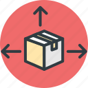 box, package, packed box, parcel, sealed box icon