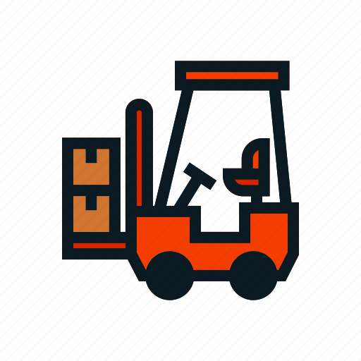 Global, logistic, shipping, forklift, tractor icon - Download on Iconfinder