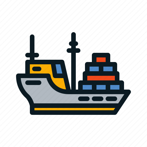 Container, delivery, logistic, ship, cargo, overseas icon - Download on Iconfinder