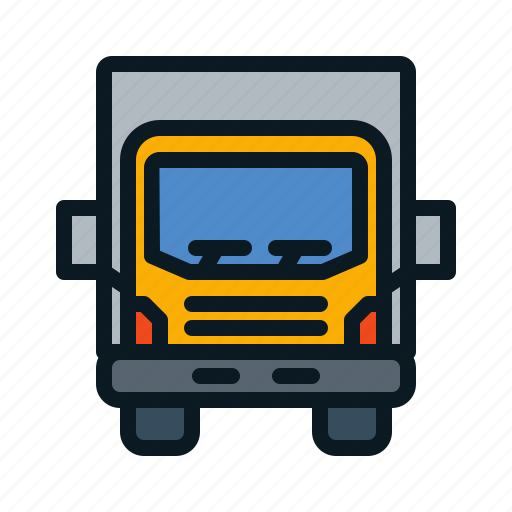 Delivery, logistic, truck, front, transportation icon - Download on Iconfinder