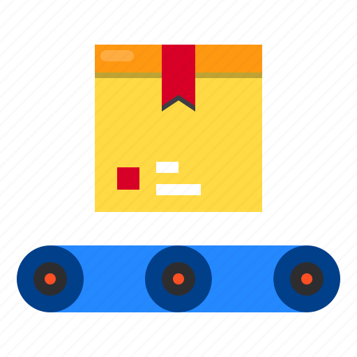 Box, conveyor, delivery, package, transport icon - Download on Iconfinder