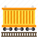 box, logistics, package, railroad, train