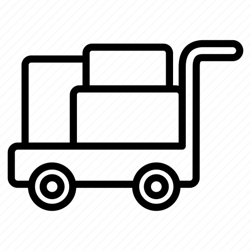 Hand trolley, hand truck, logistics icon - Download on Iconfinder