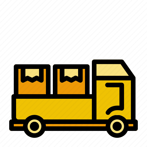 Truck, transport, deliver, logistics, transportation, box, package icon - Download on Iconfinder