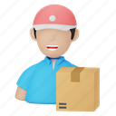 delivery, man, boy, package, box, shipping 