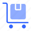 crate, packages, delivery, trolley, box 
