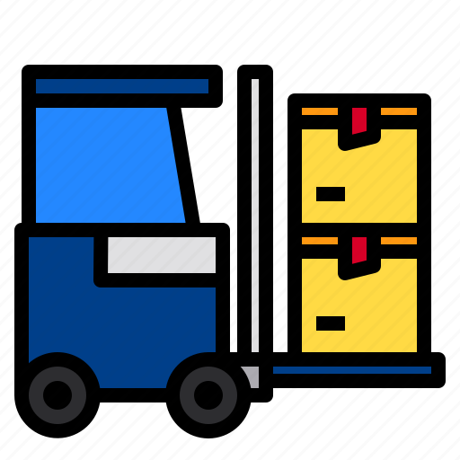 Box, cargo, delivery, forklift, logistics icon - Download on Iconfinder