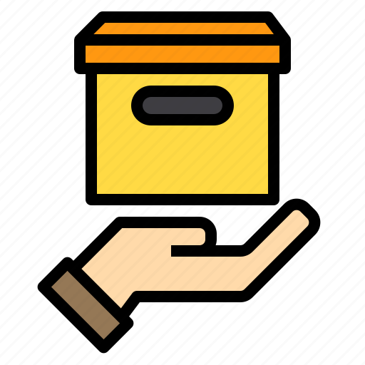 Box, delivery, hand, logistics, over, package icon - Download on Iconfinder