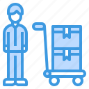 cart, delivery, package, shipping, trolley