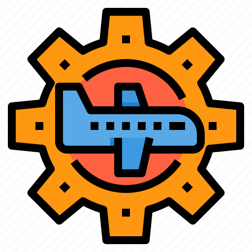 Airplane, gear, maintenance, plane, tool icon - Download on Iconfinder