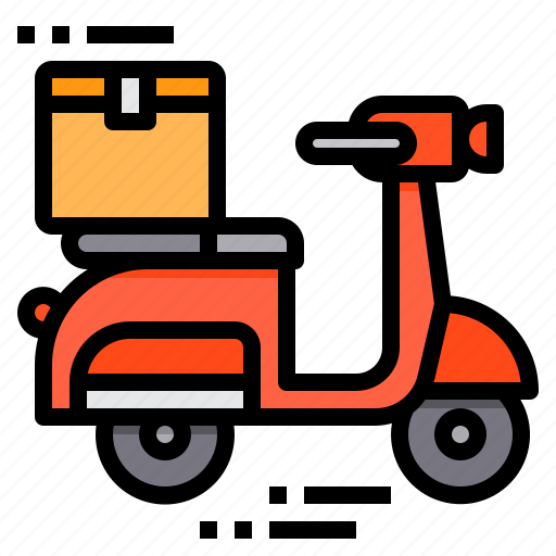 Delivery, motorcycle, scooter, shipping, transportation icon - Download on Iconfinder