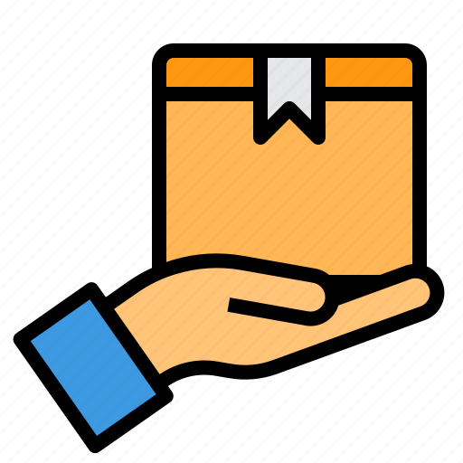 Box, delivery, hand, package, product icon - Download on Iconfinder