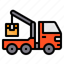 cargo, crane, delivery, transportation, truck