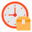 box, clock, package, time 