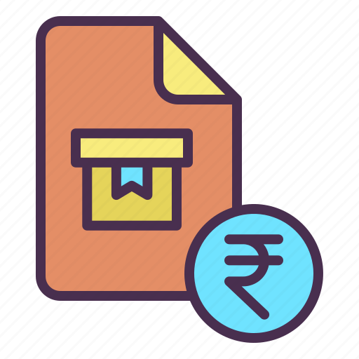 Package, bill, rupees icon - Download on Iconfinder