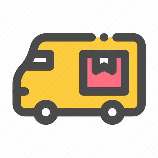Delivery, logistic, transportation, truck, van icon - Download on Iconfinder