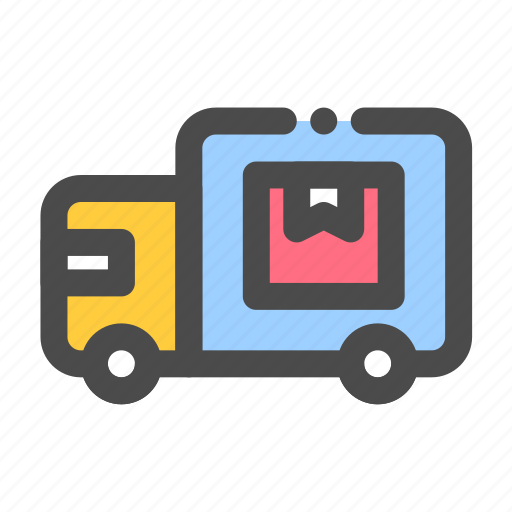 Delivery, logistic, package, truck, van icon - Download on Iconfinder