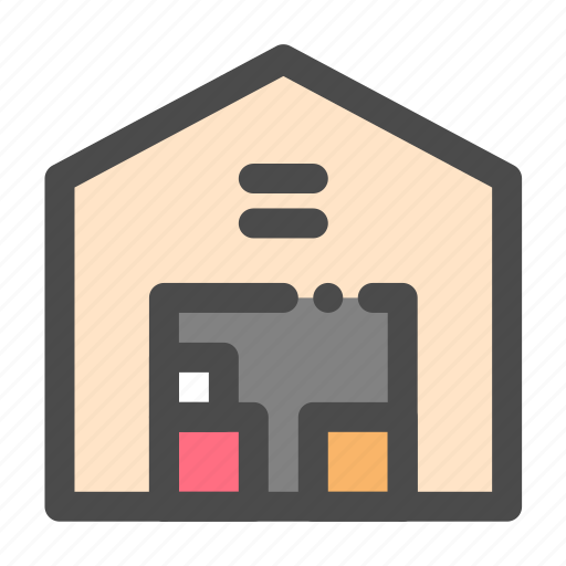 Building, delivery, logistic, warehouse icon - Download on Iconfinder