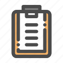 checklist, clipboard, document, logistic, paper