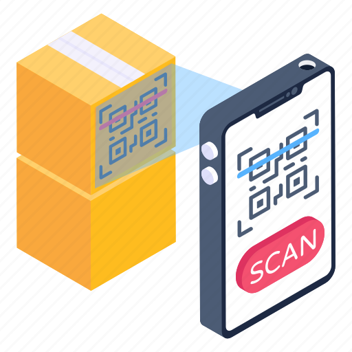 Package scanning, parcel scanning, qr code scanner, cargo scanning, barcode scanning icon - Download on Iconfinder