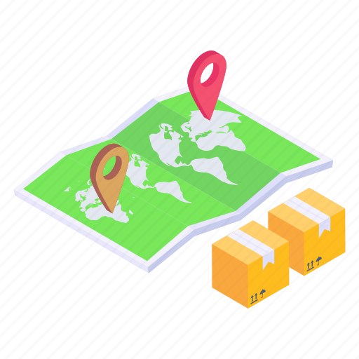 Delivery location, logistics tracking, delivery tracking, global location, shipment location icon - Download on Iconfinder