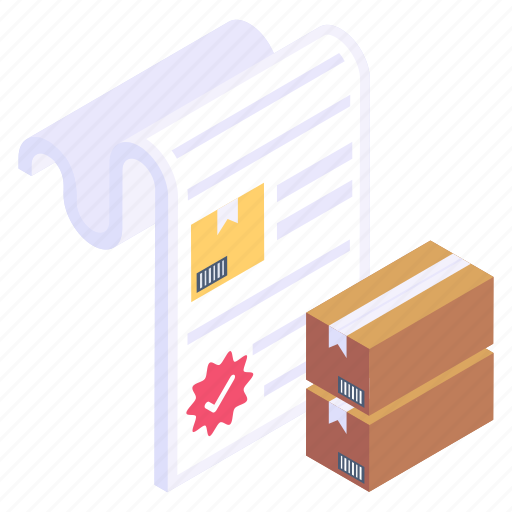 Order acknowledgement, order confirmation, parcel confirmation, logistic confirmation, delivery confirmation icon - Download on Iconfinder