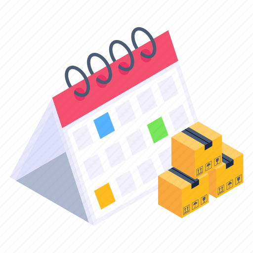 Delivery planner, delivery schedule, logistics schedule, parcel date, delivery timetable icon - Download on Iconfinder