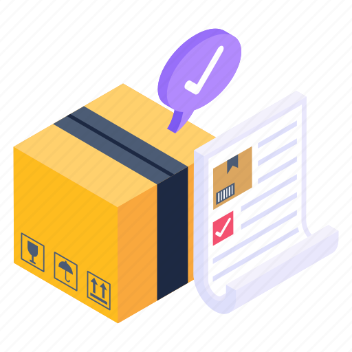 Order acknowledgement, order confirmation, parcel confirmation, logistic confirmation, delivery confirmation icon - Download on Iconfinder