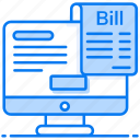 digital bill, digital invoice, online bill, receipt, voucher