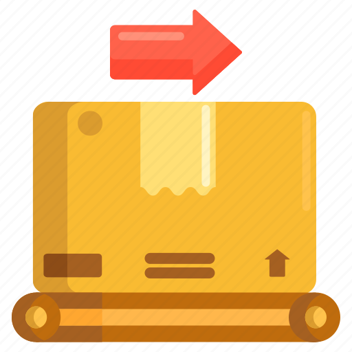 Assembly line, conveyor, conveyor belt, package, parcel icon - Download on Iconfinder