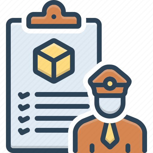 Customs clearance, customs, clearance, officer, delivery, invoice, shipment icon - Download on Iconfinder