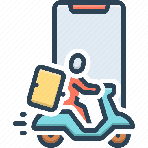 Delivery, distribution, shipment, conveyance, motorcycle, parcel, service icon - Download on Iconfinder