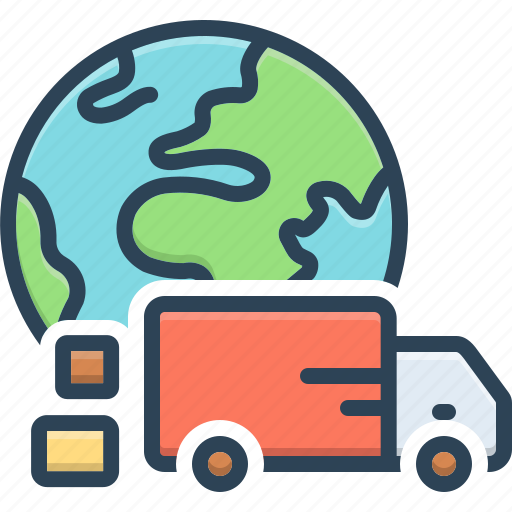 Global logistics, global, logistics, truck, delivery, transport, distribution icon - Download on Iconfinder