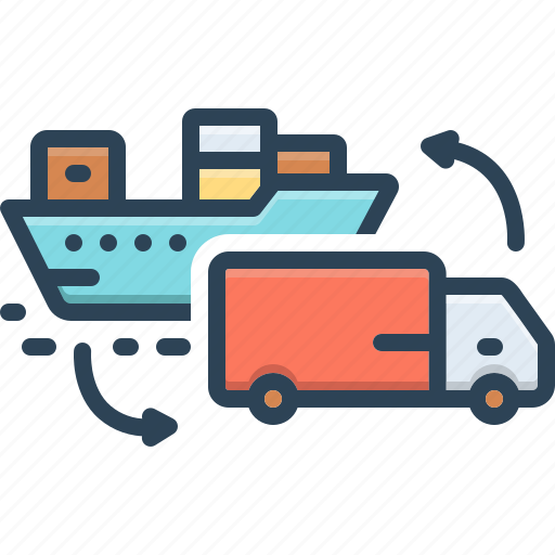 Shipping, delivery, truck, logistics, harbor, transport, import export icon - Download on Iconfinder