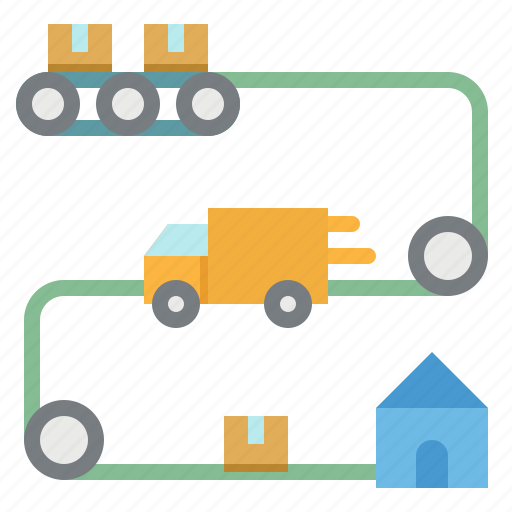 Deliver, map, process, transportation, truck icon - Download on Iconfinder