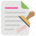 agreement, attested document, company document, contract, stamped document