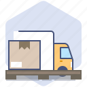 car, courier, delivery, loading, logistics, packet, unload