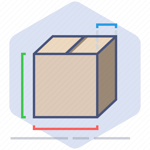 Dimensions, height, logistics, measurements, package, packet, width icon - Download on Iconfinder
