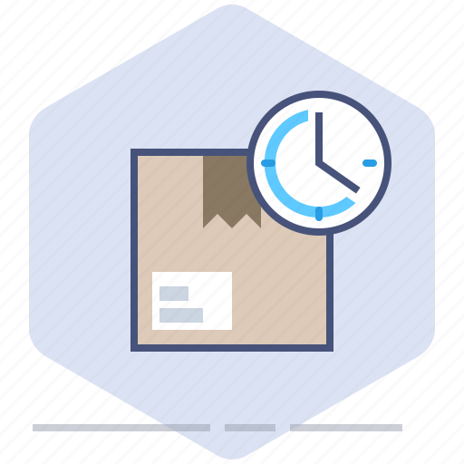 Clock, delivery, logistics, packet, ppackage, speed, time icon - Download on Iconfinder