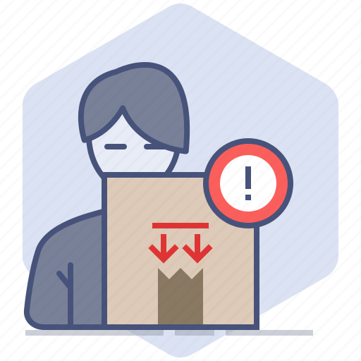Caution, counter, customer, delivery, logistics, packet, warning icon - Download on Iconfinder