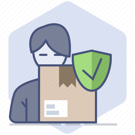 Customer, delivery, guard, logistics, packet, shield, shipping icon - Download on Iconfinder