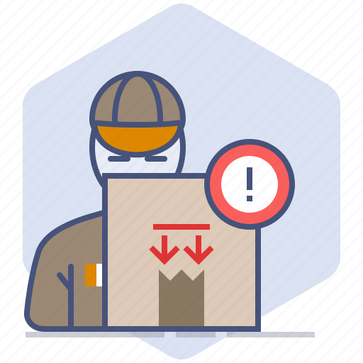 Caution, counter, courier, delivery, logistics, packet, shipping icon - Download on Iconfinder